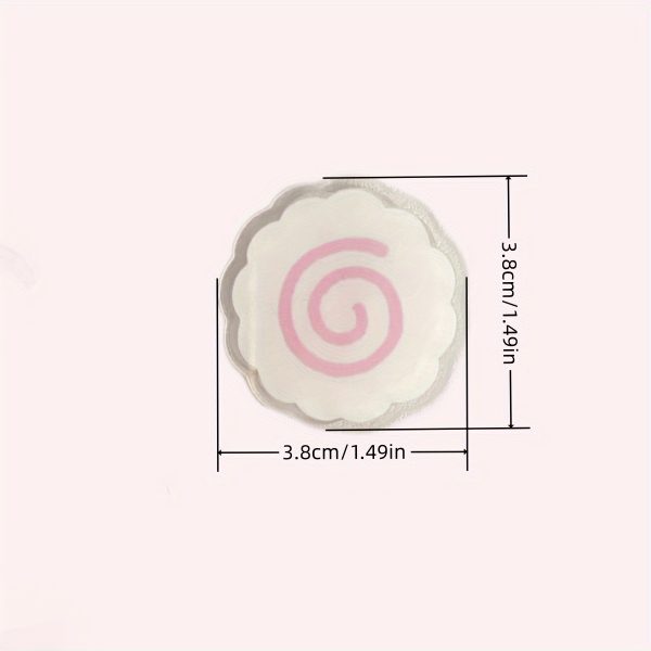 Super Cute White Fish Cake Acrylic PP Clip, Adds Fun to The Desk Photo Wall, Used for Notebook Memo Clips, Sealing Clip Plastic File Folder, Durable Storage Clip, Suitable for Notes, Exams, Office Documents, Books, Kitchen Storage Additions - Image 5