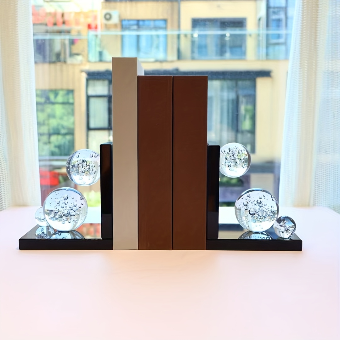 1pc Minimalist Modern Geometric Bookend, Elegantly Decorated, Uniquely Styled, and Ornately Adorned - Image 1