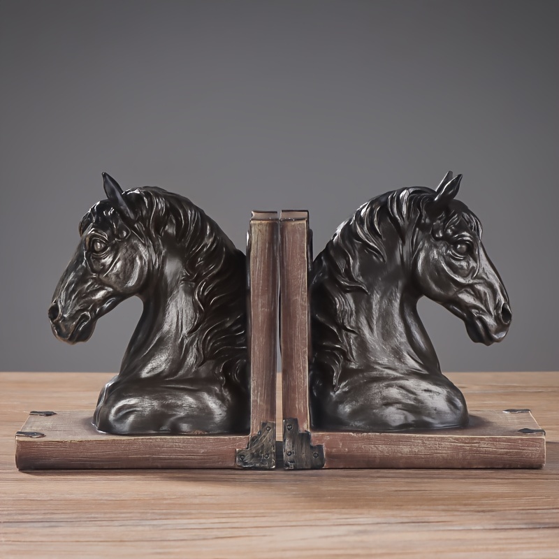 A Resin Bookend Shaped Like a Horse