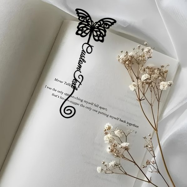 1pc Customized Unique Metal Butterfly Bookmark with Personalized Name - Perfect Gift for Teacher Appreciation, Great for School Season And Book Enthusiasts - Image 4