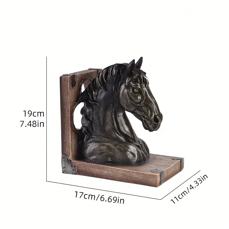 A Resin Bookend Shaped Like a Horse