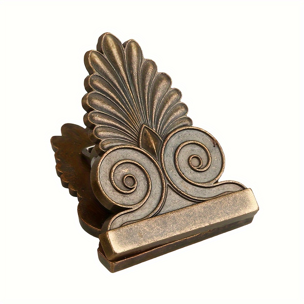 Vintage Leaf Design Metal Clips, Zinc Alloy Paper Clamps for Photo Postcard Storage, TN Journal Accessories - Image 2