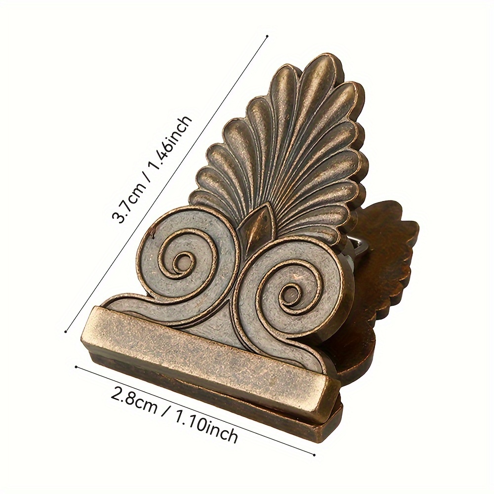Vintage Leaf Design Metal Clips, Zinc Alloy Paper Clamps for Photo Postcard Storage, TN Journal Accessories - Image 5