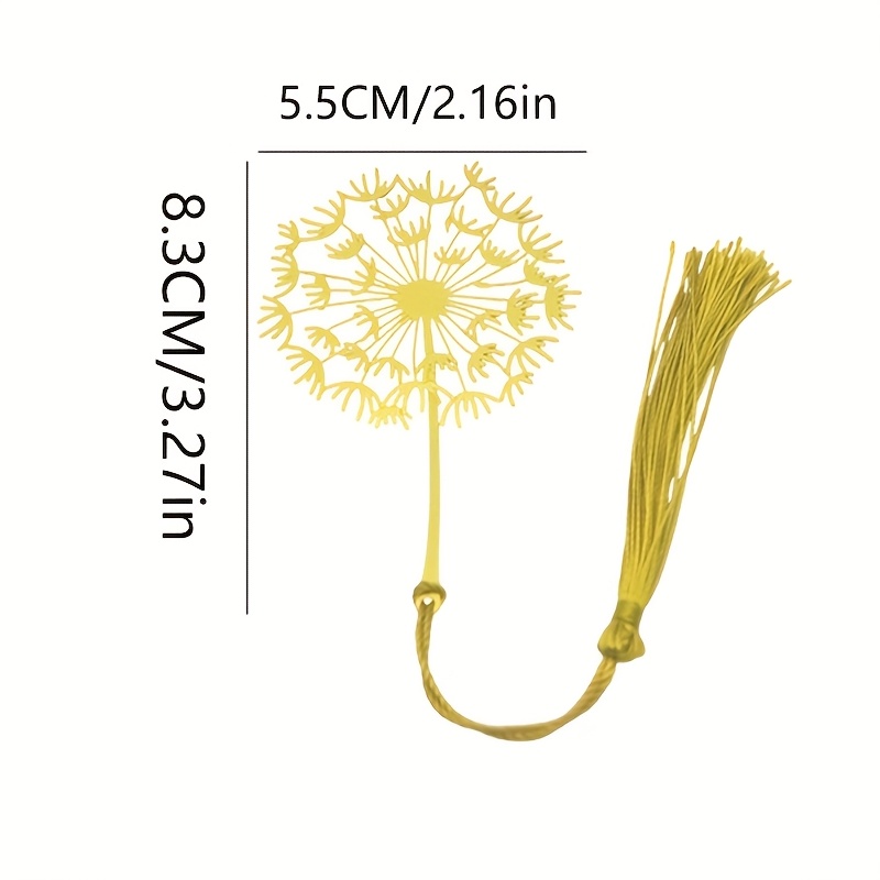 Classic Creative Dandelion Metal Bookmark - Exquisite Stainless Steel Hollow Design, with Tassel, Perfect Gift for Teachers, Classmates, Friends And Family, Very Suitable As a Souvenir - Image 1