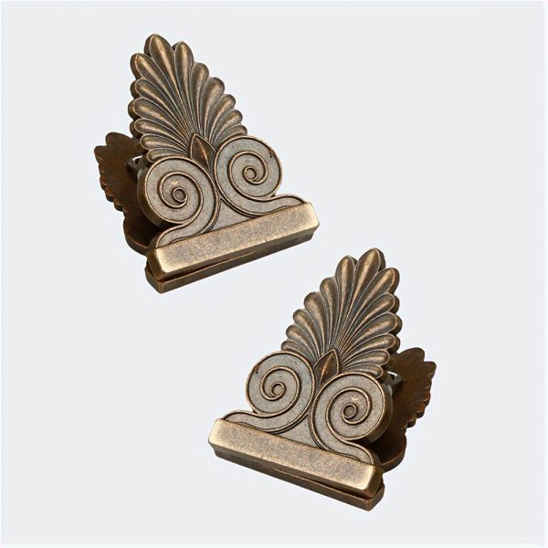 Vintage Leaf Design Metal Clips, Zinc Alloy Paper Clamps for Photo Postcard Storage, TN Journal Accessories