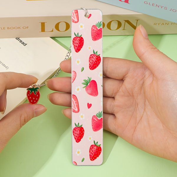 Cute Strawberry Bookmarks, Fruit-shaped Metal Page Markers, Food-themed Reading Accessories for Book Lovers, Students, Perfect for Annotating Novelsu002FTextbooks, Ideal Back to School & Birthday Gift - Image 2