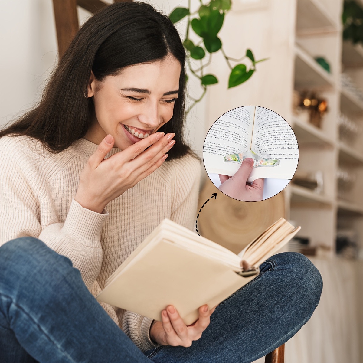 4 Acrylic Book Clip Holders, Thumb Grip, Ergonomic Reading Aid Tool for Marking Pages, Suitable for Students, Professionals, and Book Enthusiasts, Making It a Gift for Book Lovers - Image 3