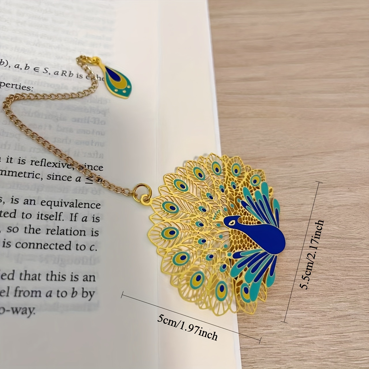 Colorful Brass Hollow Metal Bookmark - Elegant Page Clip, Perfect Gift for Friends & Classmates - Image 1