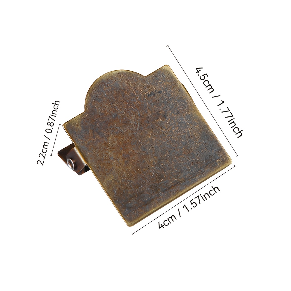 Vintage Metal File Folder, Bill Clip, Photo Clip, Note Clip, Student Office Document Organizer, TN Notebook Clip, Golden Binder Clip, Office Stationery Clip - Image 5