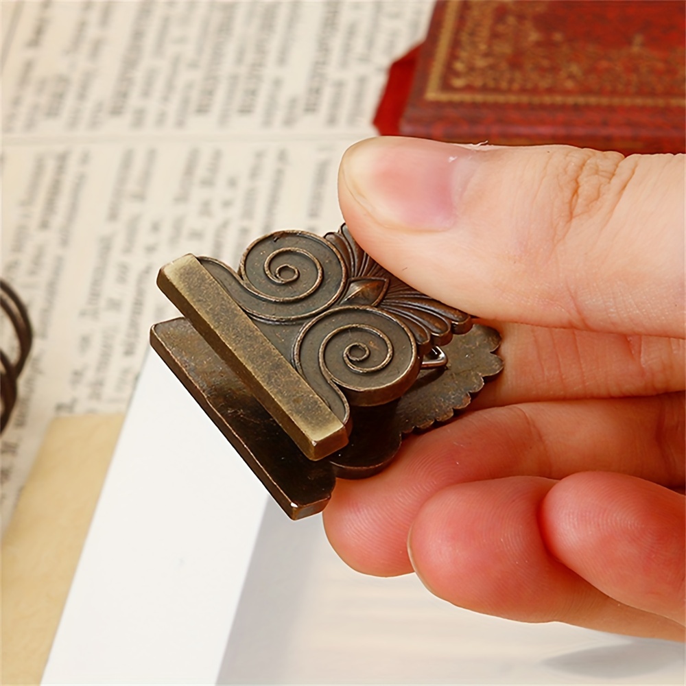 Vintage Leaf Design Metal Clips, Zinc Alloy Paper Clamps for Photo Postcard Storage, TN Journal Accessories - Image 6