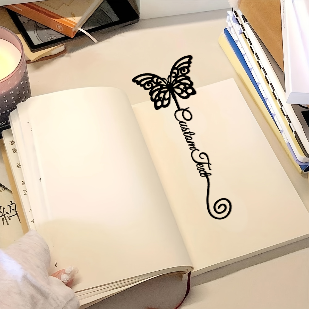 1pc Customized Unique Metal Butterfly Bookmark with Personalized Name - Perfect Gift for Teacher Appreciation, Great for School Season And Book Enthusiasts - Image 7