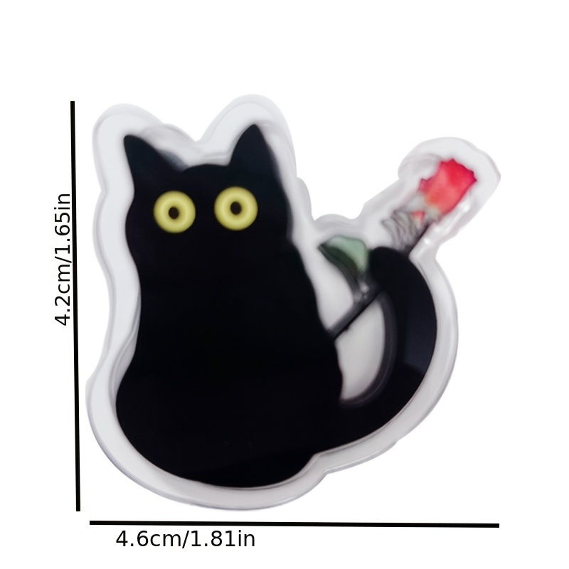 4pcs Cute Cat Theme Acrylic Clips - Notebook Note Clips, Sealing Clips, Plastic File Clips, Durable Storage Clips, Suitable for Notes, Exams, Office Documents, Books, Kitchen Storage Accessories - Image 4