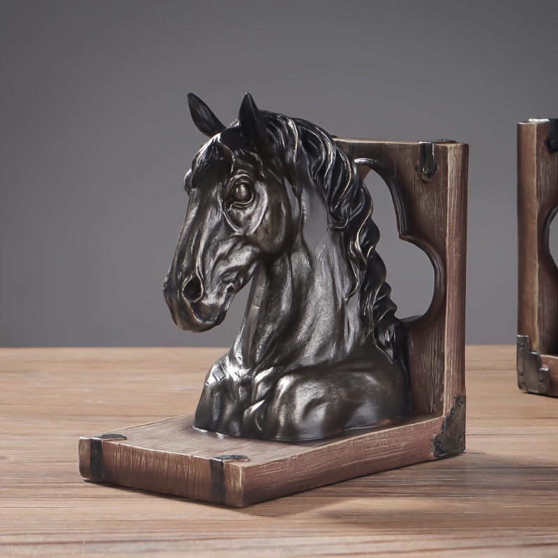 A Resin Bookend Shaped Like a Horse