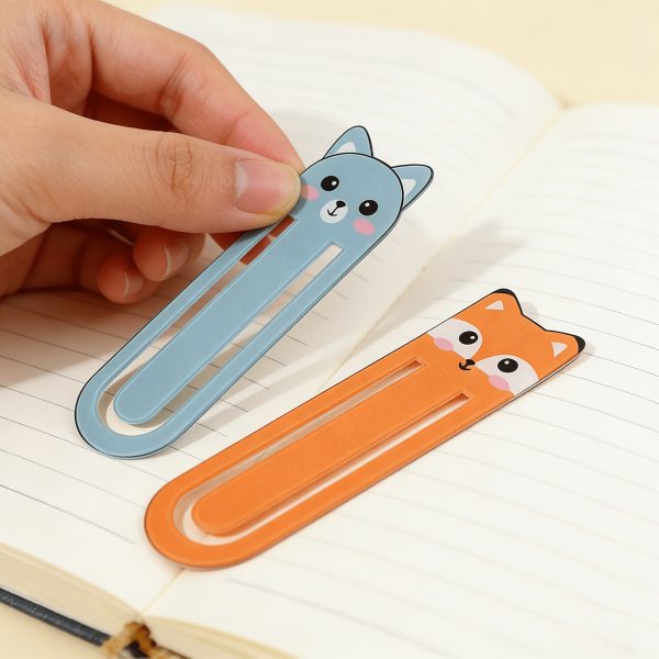 5-Style Acrylic Bookmark Clips, Featuring Cute Cat, Panda, Rabbit, Hedgehog And Fox Cartoon Animal Designs, Ideal Heartfelt Gift for Animal Lovers, Book Enthusiasts And Reading Fans - Image 8