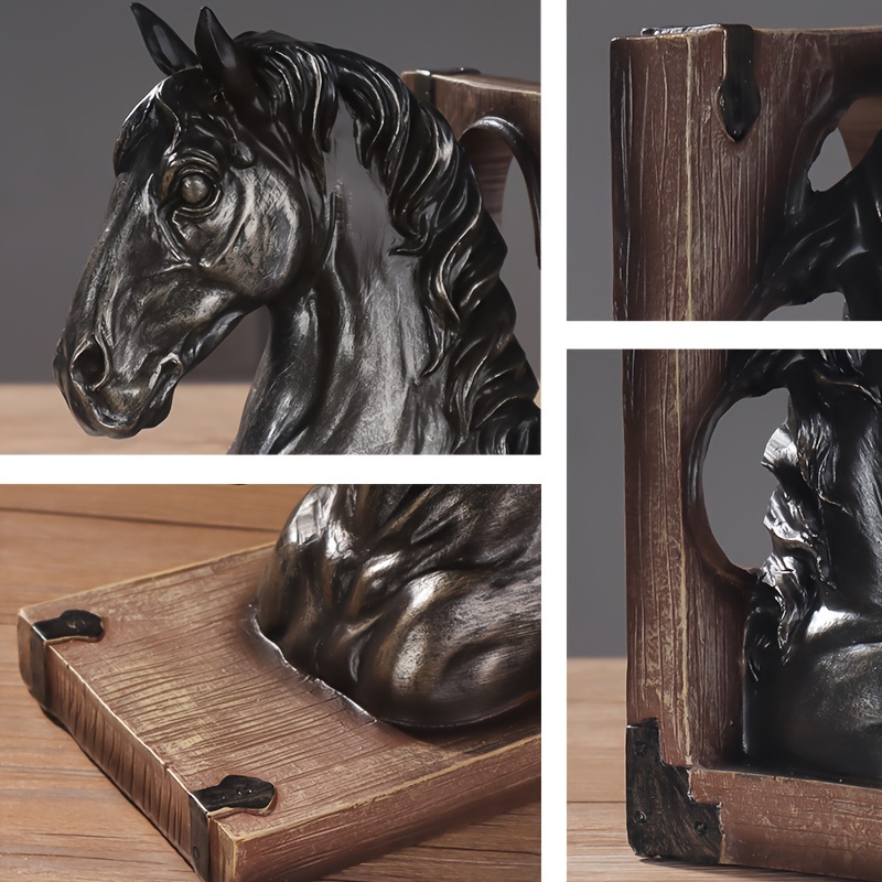 A Resin Bookend Shaped Like a Horse