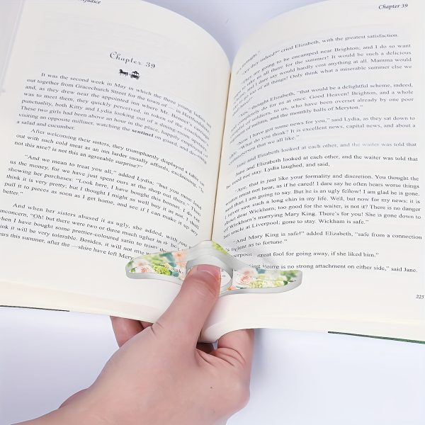 4 Acrylic Book Clip Holders, Thumb Grip, Ergonomic Reading Aid Tool for Marking Pages, Suitable for Students, Professionals, and Book Enthusiasts, Making It a Gift for Book Lovers - Image 5