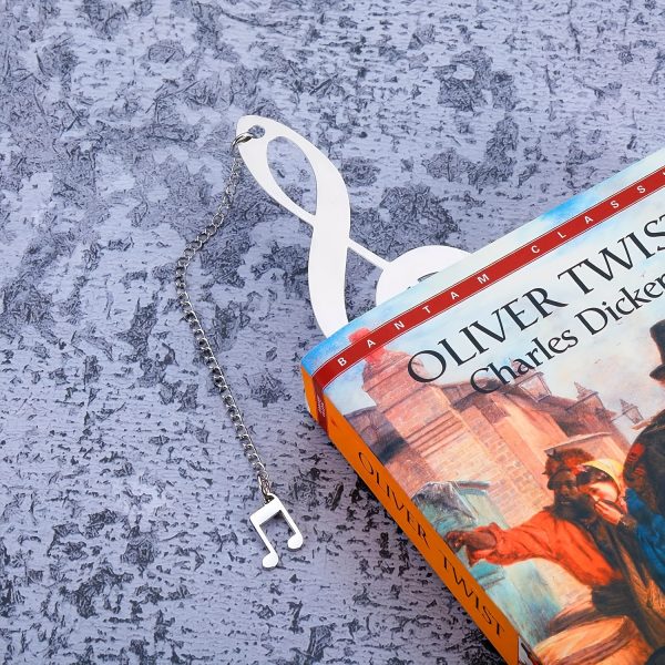 1 Elegant Stainless Steel Musical Note Bookmark Gift for Music Lovers, Book Lovers, Graduation, Valentine'S Day, Christmas, Birthday, Anniversary Gift - Image 4