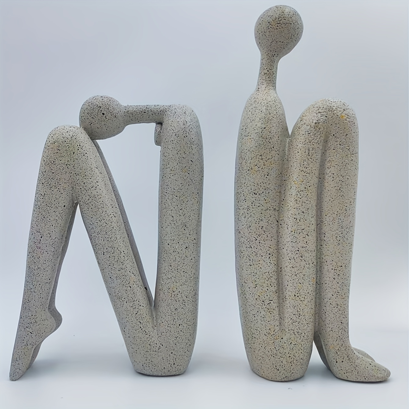2pcs Set Modern Resin Bookshelf Figurines, Human-Shaped Decorative Bookends Sculptures, Elegant Seated Figure Design Ornaments, Suitable for Bookshelves, Desks, Home Office Decor, Indoor and Outdoor Home Decoration Crafts - Image 11