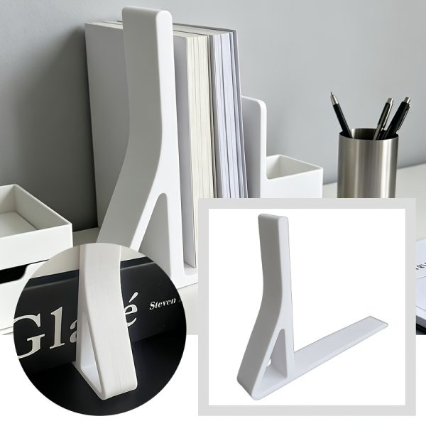 1pc Heavy Plastic Minimalist Book Holder, L-shaped Modern Book Organizer, Home and Study Decoration Book Stand, Suitable for Bookshelves, Desktops, Offices and Study Rooms, Daily Office Supplies