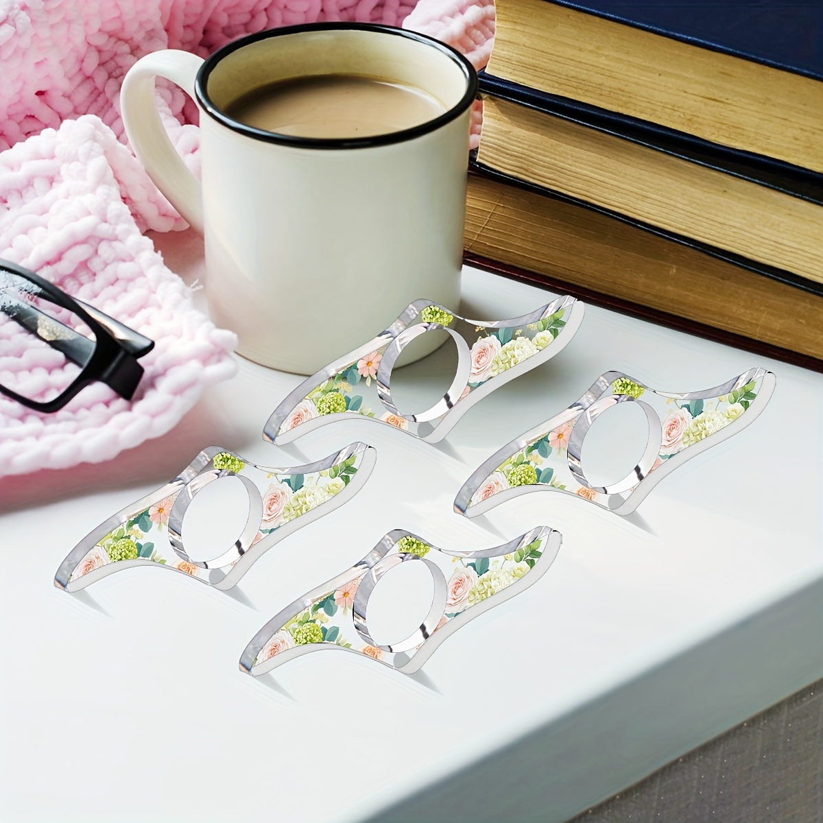 4 Acrylic Book Clip Holders, Thumb Grip, Ergonomic Reading Aid Tool for Marking Pages, Suitable for Students, Professionals, and Book Enthusiasts, Making It a Gift for Book Lovers - Image 1
