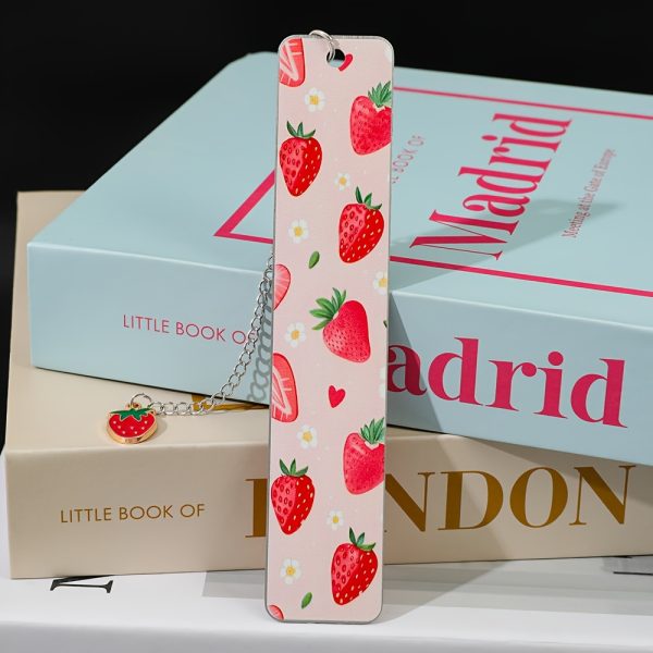Cute Strawberry Bookmarks, Fruit-shaped Metal Page Markers, Food-themed Reading Accessories for Book Lovers, Students, Perfect for Annotating Novelsu002FTextbooks, Ideal Back to School & Birthday Gift - Image 4