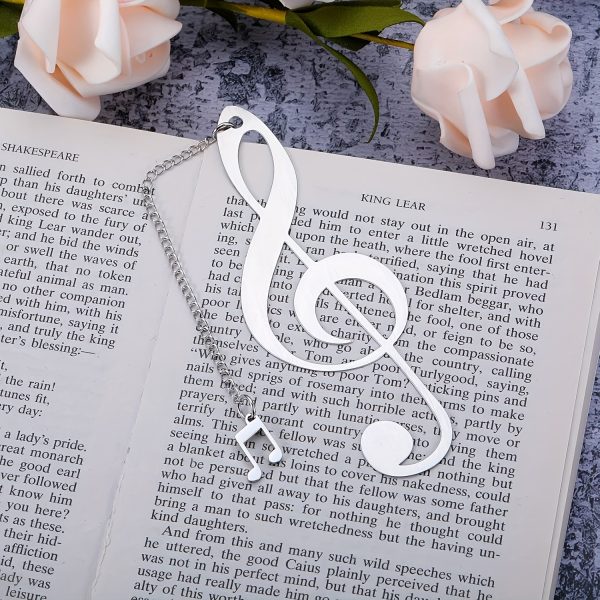 1 Elegant Stainless Steel Musical Note Bookmark Gift for Music Lovers, Book Lovers, Graduation, Valentine'S Day, Christmas, Birthday, Anniversary Gift