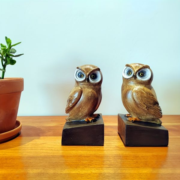 Owl Book Standing, Book Holder Decoration, Home Decoration, Retro Metal Paint Working, Imitation Wood Grain Perfect For Office - Image 7