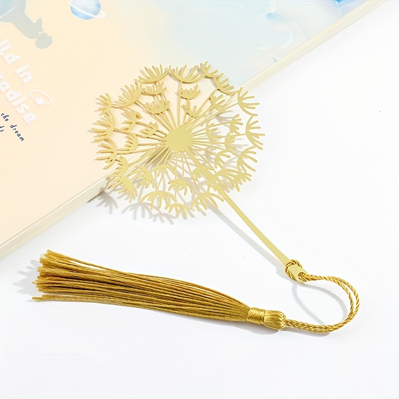 Classic Creative Dandelion Metal Bookmark - Exquisite Stainless Steel Hollow Design, with Tassel, Perfect Gift for Teachers, Classmates, Friends And Family, Very Suitable As a Souvenir - Image 3