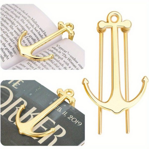 1pc Fashion Anchor Metal Bookmark - Durable Reader'S Clip, Perfect for Graduation Gifts Or Office Additions, Creative, Bookshelf, School Office Supplies - Image 8