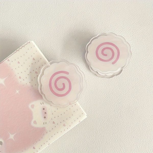 Super Cute White Fish Cake Acrylic PP Clip, Adds Fun to The Desk Photo Wall, Used for Notebook Memo Clips, Sealing Clip Plastic File Folder, Durable Storage Clip, Suitable for Notes, Exams, Office Documents, Books, Kitchen Storage Additions - Image 2
