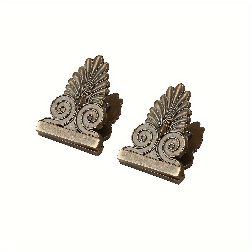 Vintage Leaf Design Metal Clips, Zinc Alloy Paper Clamps for Photo Postcard Storage, TN Journal Accessories - Image 3