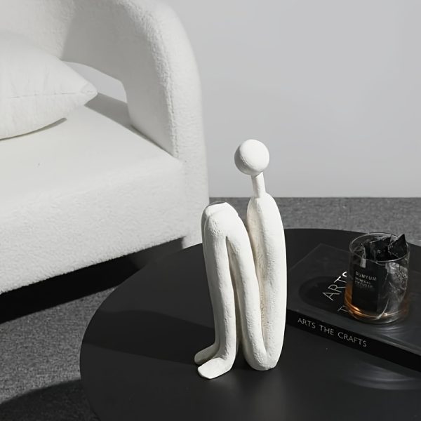 2pcs Set Modern Resin Bookshelf Figurines, Human-Shaped Decorative Bookends Sculptures, Elegant Seated Figure Design Ornaments, Suitable for Bookshelves, Desks, Home Office Decor, Indoor and Outdoor Home Decoration Crafts - Image 13