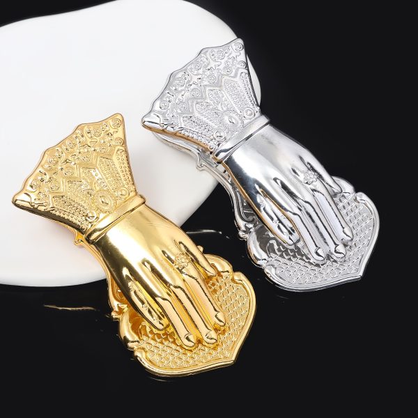 Fashionable Ladies' Hand Bookmark Clip, Notebook Clip, Creative Niche Exquisite Metal High-End Golden Hand Sleeve Posing Clip - Image 8