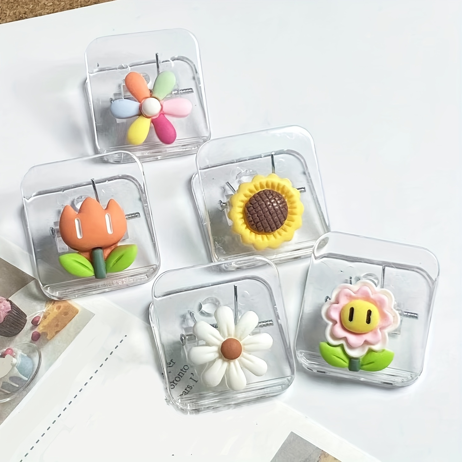 5pcs Cute Plastic Chip Bag Clips Sealing Food Clips Snack Bag Clips Photo Clips Binder Clips Paper Clamps Hinge Clips - Image 1