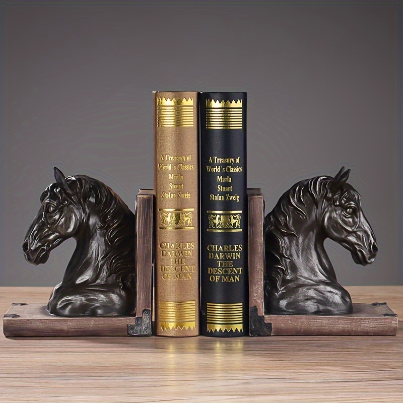 A Resin Bookend Shaped Like a Horse