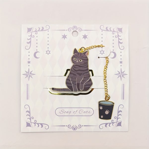 1pc of Cute Cartoon Cat Bookmark, a Creative Study Bookmark, Perfect for Office Stationery Gifts - Image 10