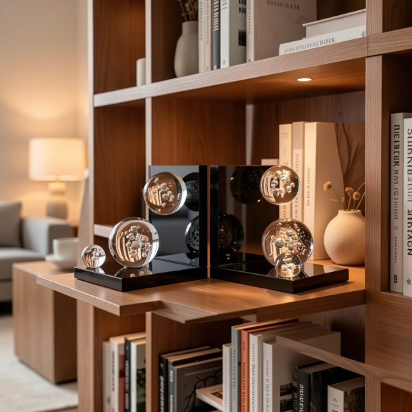 1pc Minimalist Modern Geometric Bookend, Elegantly Decorated, Uniquely Styled, and Ornately Adorned - Image 9