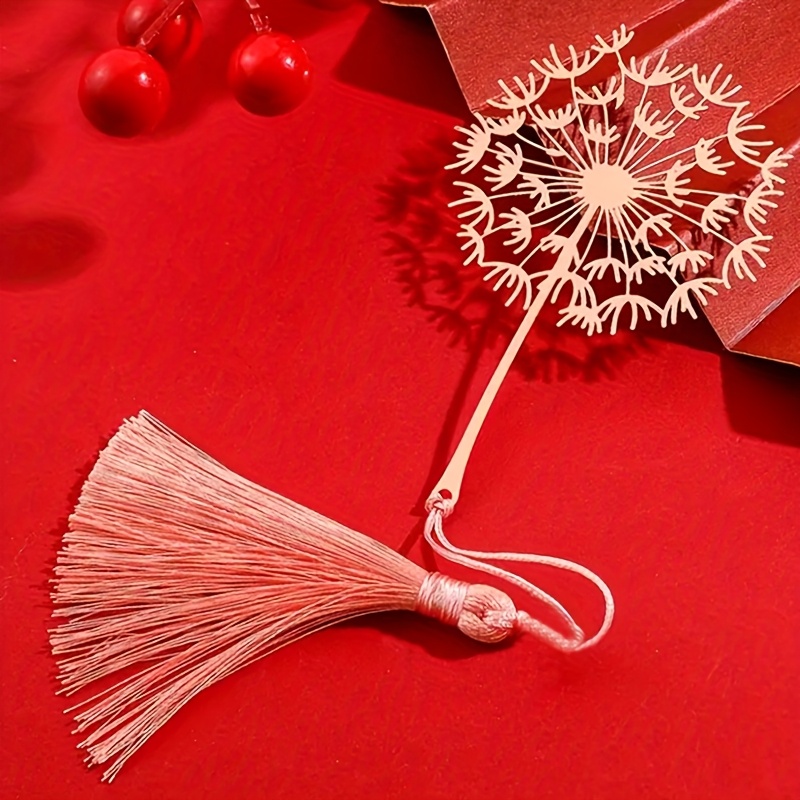 Classic Creative Dandelion Metal Bookmark - Exquisite Stainless Steel Hollow Design, with Tassel, Perfect Gift for Teachers, Classmates, Friends And Family, Very Suitable As a Souvenir - Image 5