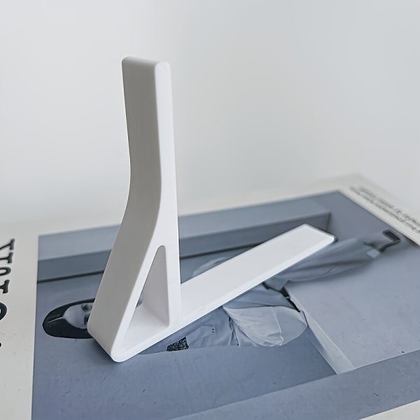 1pc Heavy Plastic Minimalist Book Holder, L-shaped Modern Book Organizer, Home and Study Decoration Book Stand, Suitable for Bookshelves, Desktops, Offices and Study Rooms, Daily Office Supplies - Image 2