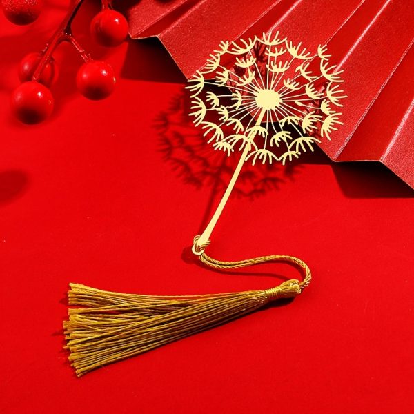 Classic Creative Dandelion Metal Bookmark - Exquisite Stainless Steel Hollow Design, with Tassel, Perfect Gift for Teachers, Classmates, Friends And Family, Very Suitable As a Souvenir - Image 2