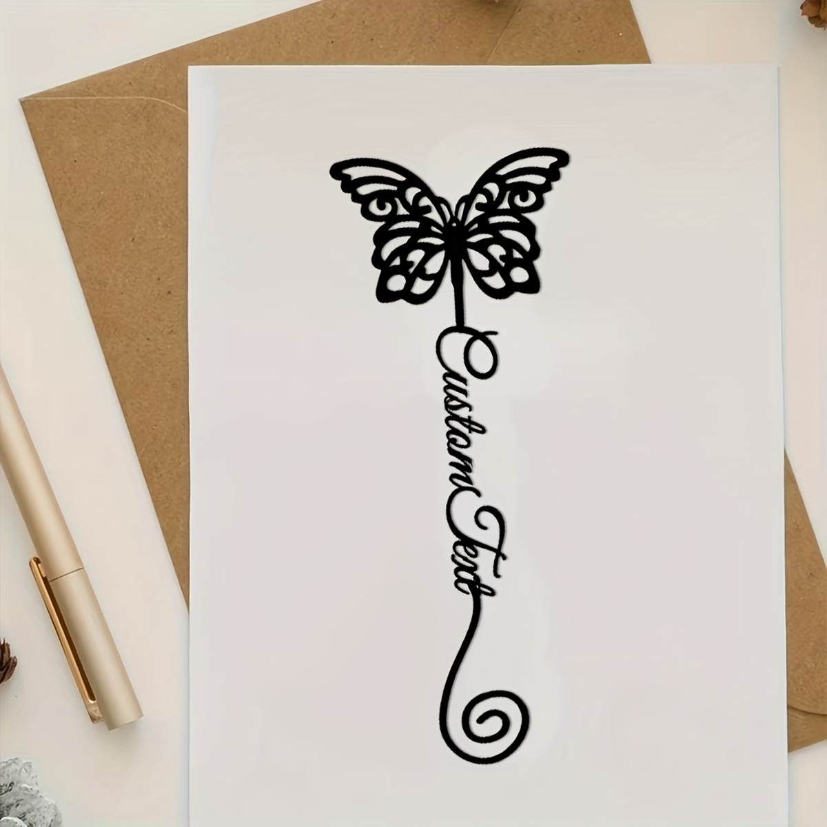 1pc Customized Unique Metal Butterfly Bookmark with Personalized Name - Perfect Gift for Teacher Appreciation, Great for School Season And Book Enthusiasts - Image 6
