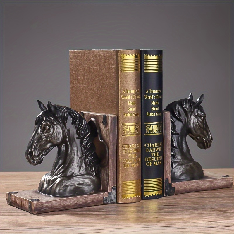 A Resin Bookend Shaped Like a Horse
