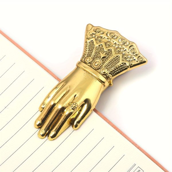 Fashionable Ladies' Hand Bookmark Clip, Notebook Clip, Creative Niche Exquisite Metal High-End Golden Hand Sleeve Posing Clip - Image 10