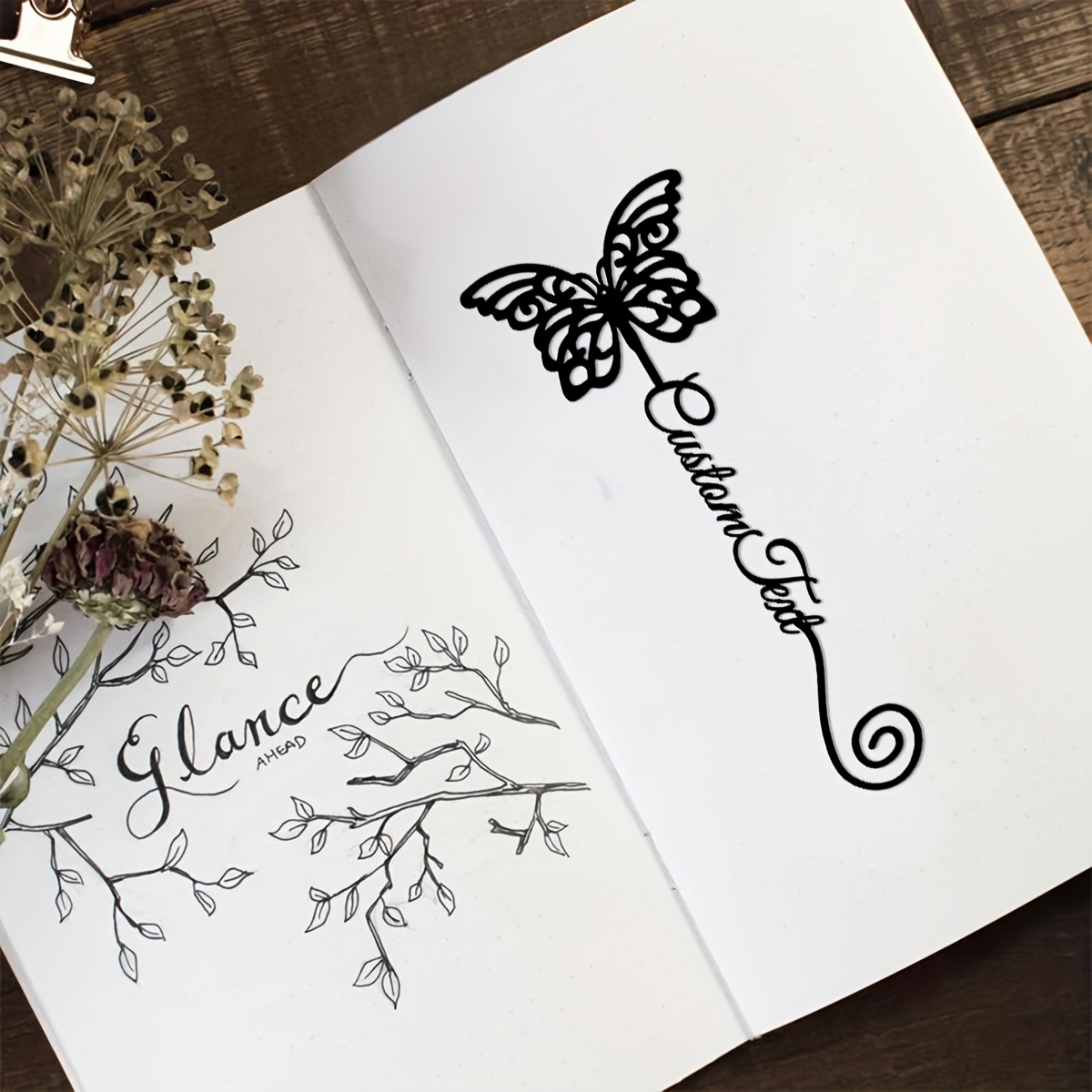 1pc Customized Unique Metal Butterfly Bookmark with Personalized Name - Perfect Gift for Teacher Appreciation, Great for School Season And Book Enthusiasts - Image 9