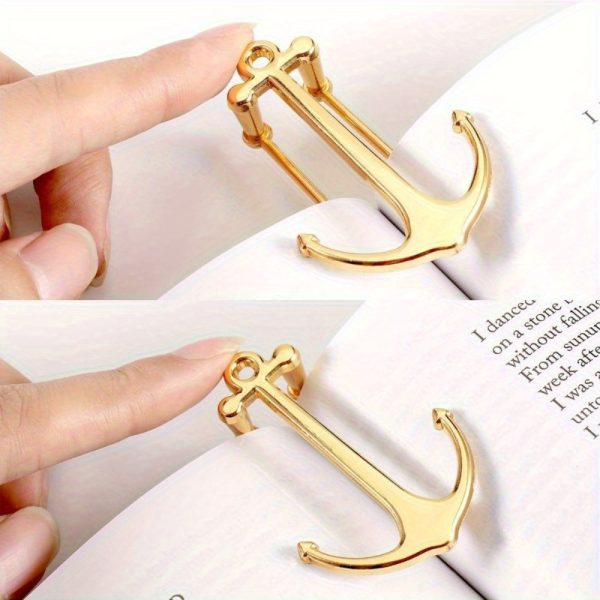 1pc Fashion Anchor Metal Bookmark - Durable Reader'S Clip, Perfect for Graduation Gifts Or Office Additions, Creative, Bookshelf, School Office Supplies - Image 5