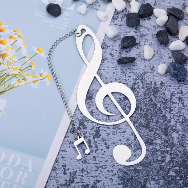 1 Elegant Stainless Steel Musical Note Bookmark Gift for Music Lovers, Book Lovers, Graduation, Valentine'S Day, Christmas, Birthday, Anniversary Gift - Image 3