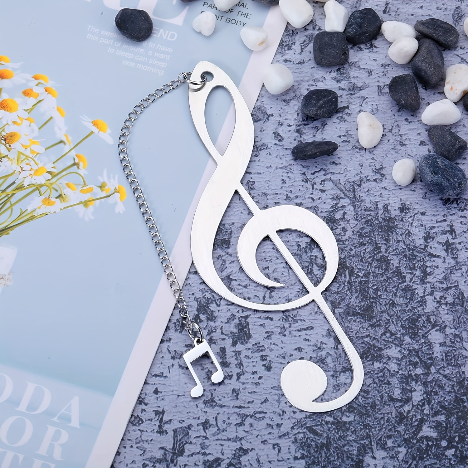 1 Elegant Stainless Steel Musical Note Bookmark Gift for Music Lovers, Book Lovers, Graduation, Valentine