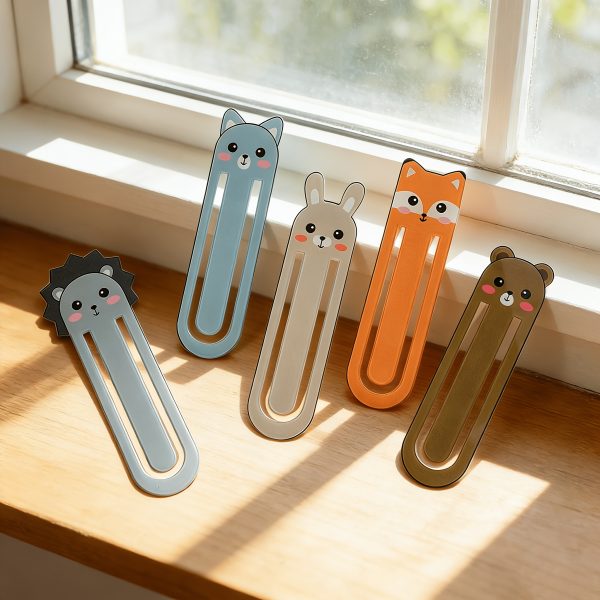 5-Style Acrylic Bookmark Clips, Featuring Cute Cat, Panda, Rabbit, Hedgehog And Fox Cartoon Animal Designs, Ideal Heartfelt Gift for Animal Lovers, Book Enthusiasts And Reading Fans - Image 7
