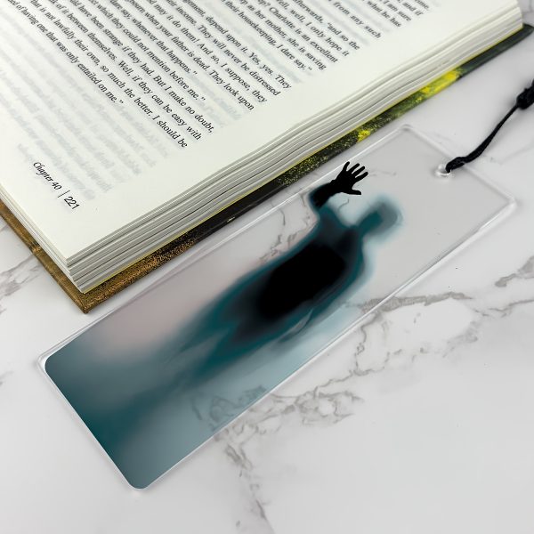 1pc Transparent Acrylic Bookmark Set with Abstract Book Page Cutout Design & Black Tassel - Clear Durable Bookmark for Books, Journals, Tablets - Elegant Minimalist Book Accessory for Readers, Colleagues, Family Gifts - Image 4