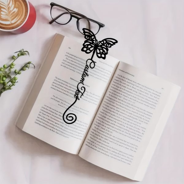 1pc Customized Unique Metal Butterfly Bookmark with Personalized Name - Perfect Gift for Teacher Appreciation, Great for School Season And Book Enthusiasts - Image 5